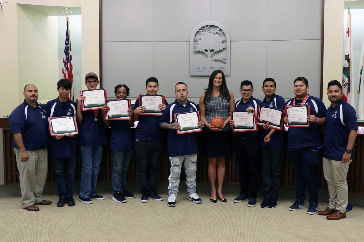 Chino Hills Champions Special Olympics Basketball Team